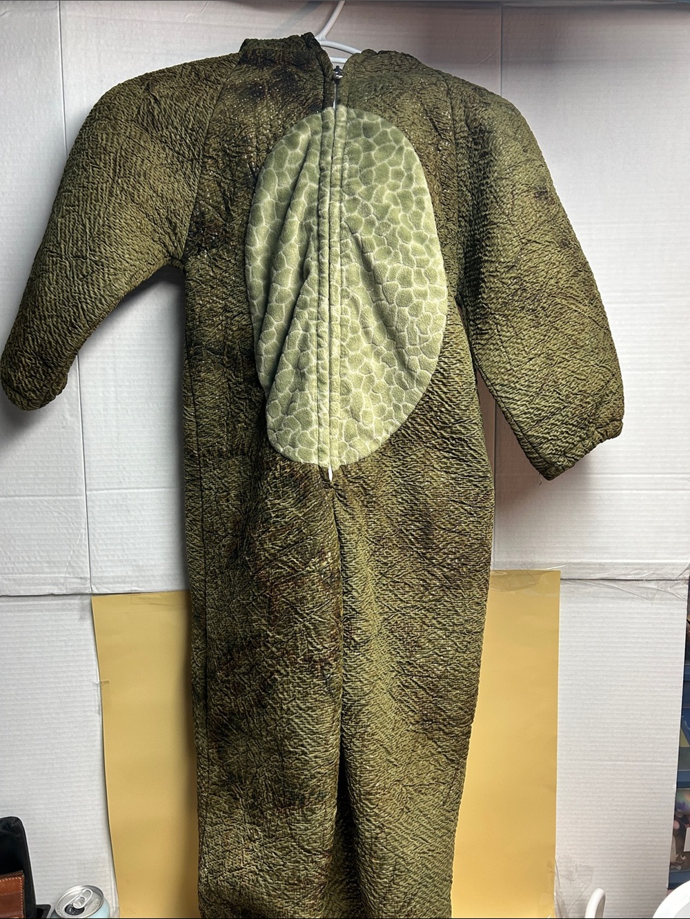 Children's Olive Green Reptile Onesie - Soft Zipper Front